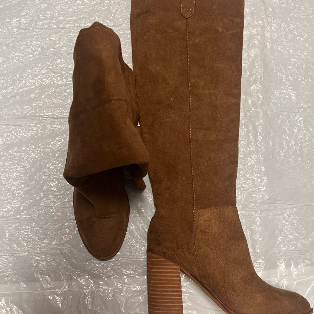 Elegant Tan Over the Knee Boots